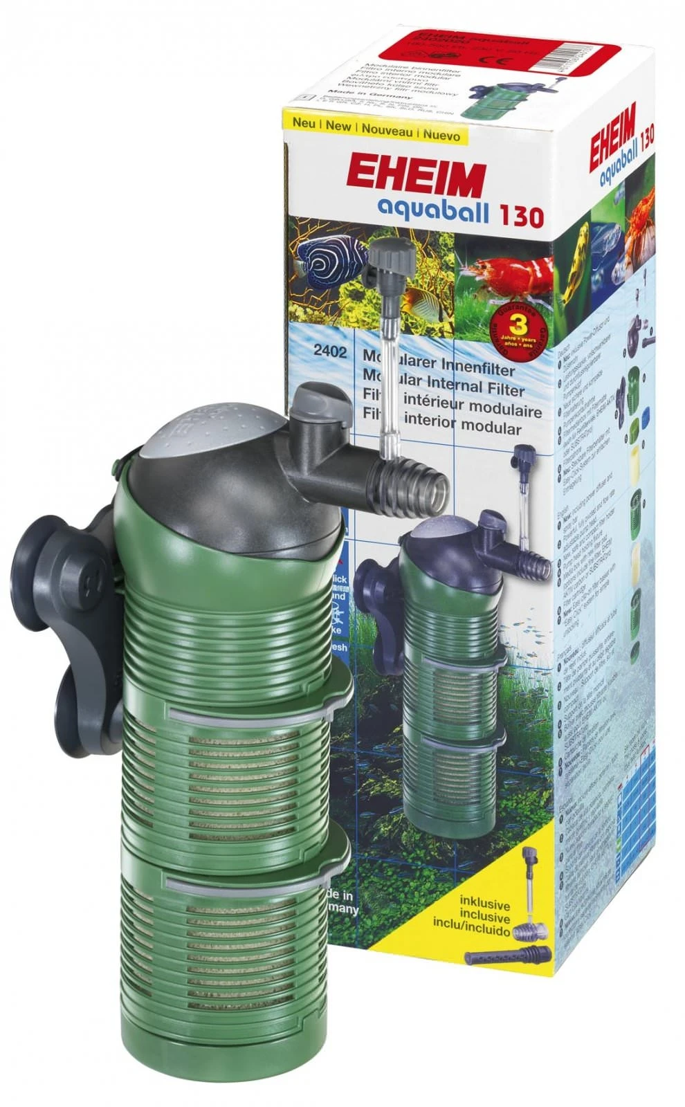 EHEIM AquaBall 130 Filtre Intérieur Pour Aquarium Entre 60 Et 130 Litres