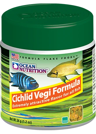 OCEAN NUTRITION Cichlid Vegi Flocons 34 Gr. Nourriture Pour Cichlidés Africains Et Autres Poissons D'eau Douce Végétariens 3 OCEAN NUTRITION Cichlid Vegi Flocons 34 Gr. Nourriture Pour Cichlidés Africains Et Autres Poissons D'eau Douce Végétariens
