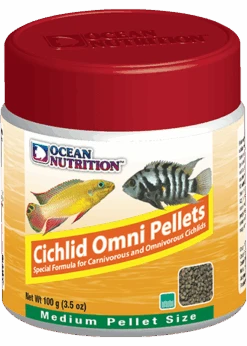 OCEAN NUTRITION Cichlid Omni Granulés Medium 100 Gr. Nourriture Pour Les Cichlidés Piscivores Et Omnivores D'Afrique Et D'Amérique Du Sud.