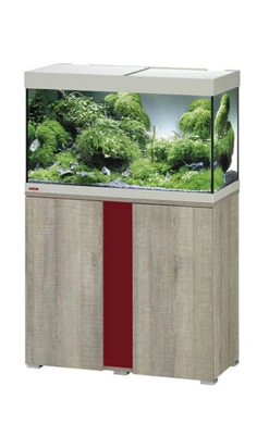 EHEIM Vivaline LED 126 L Ensemble Aquarium 80 Cm Avec Meuble Chêne Gris, éclairage LEDs, Chauffage Et Filtre Interne BioPower 160 -Poissons Aquariums Magasin 160919100910