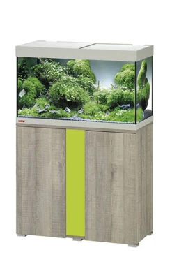 EHEIM Vivaline LED 126 L Ensemble Aquarium 80 Cm Avec Meuble Chêne Gris, éclairage LEDs, Chauffage Et Filtre Interne BioPower 160 -Poissons Aquariums Magasin 160919100928