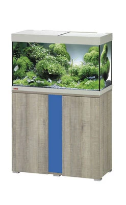 EHEIM Vivaline LED 126 L Ensemble Aquarium 80 Cm Avec Meuble Chêne Gris, éclairage LEDs, Chauffage Et Filtre Interne BioPower 160 -Poissons Aquariums Magasin 160919100940