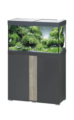 EHEIM Vivaline LED 126 L Ensemble Aquarium 80 Cm Avec Meuble Anthracite, éclairage LEDs, Chauffage Et Filtre Interne BioPower 160 -Poissons Aquariums Magasin 160920010917