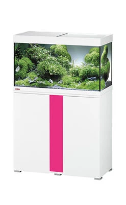 EHEIM Vivaline LED 126 L Ensemble Aquarium 80 Cm Avec Meuble Blanc, éclairage LEDs, Chauffage Et Filtre Interne BioPower 160 -Poissons Aquariums Magasin 160920010921