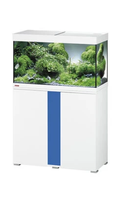 EHEIM Vivaline LED 126 L Ensemble Aquarium 80 Cm Avec Meuble Blanc, éclairage LEDs, Chauffage Et Filtre Interne BioPower 160 -Poissons Aquariums Magasin 160920010937
