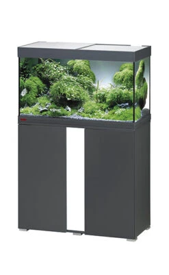 EHEIM Vivaline LED 126 L Ensemble Aquarium 80 Cm Avec Meuble Anthracite, éclairage LEDs, Chauffage Et Filtre Interne BioPower 160 -Poissons Aquariums Magasin 160920010942