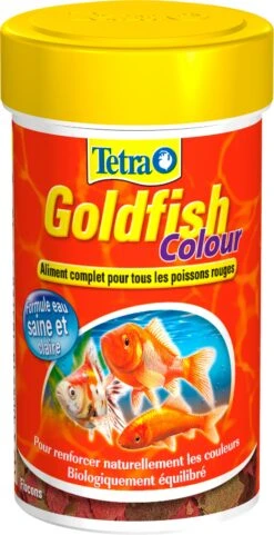 TETRA GoldFish Colour 100 Ml Aliment Complet En Flocons Pour Renforcer L'éclat Des Couleurs Des Poissons Rouges Et Autres Poissons D'eau Froide