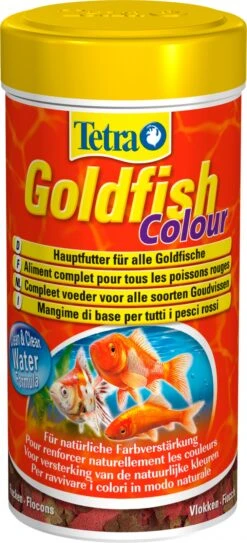 TETRA GoldFish Colour 250 Ml Aliment Complet En Flocons Pour Renforcer L'éclat Des Couleurs Des Poissons Rouges Et Autres Poissons D'eau Froide