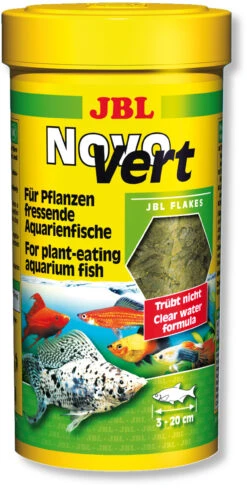 JBL Novo Vert 250 Ml Flocons De Spirulines Au Plancton Pour Poissons Herbivores