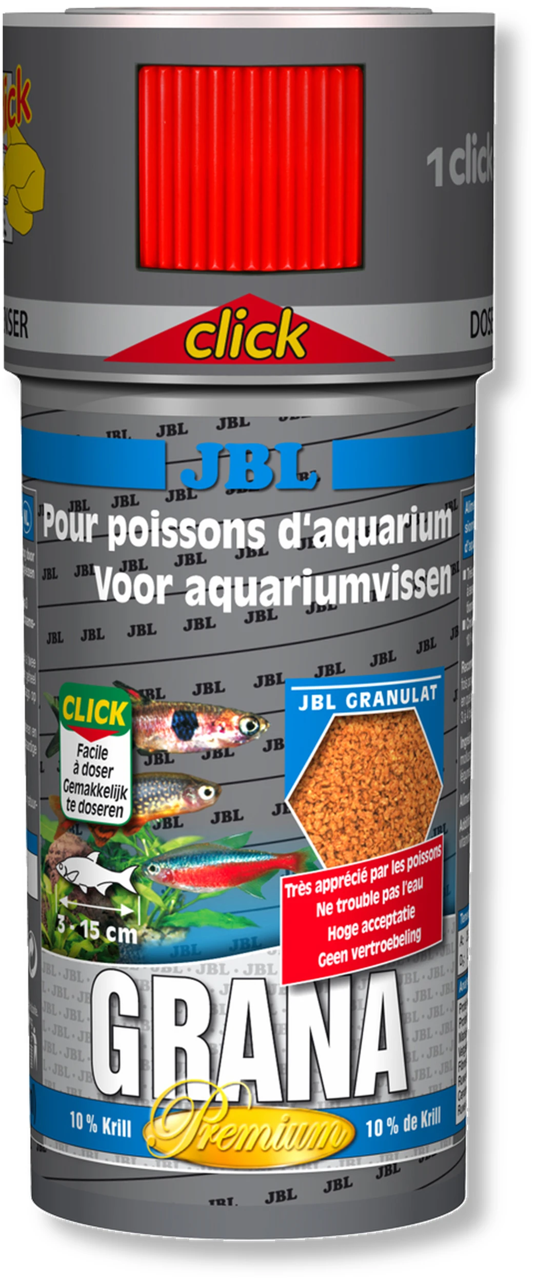 JBL Grana Click 250 Ml Nourriture Premium En Granulés Pour Petits Poissons Avec Doseur 3 JBL Grana Click 250 Ml Nourriture Premium En Granulés Pour Petits Poissons Avec Doseur