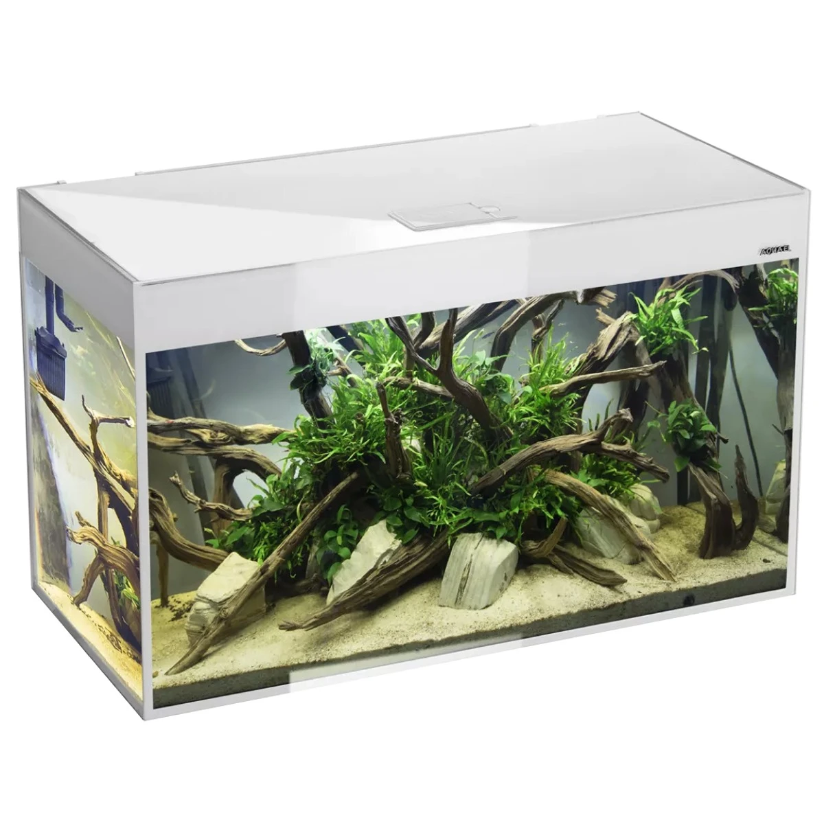 AQUAEL Glossy 100 LED 2.0 Blanc Laqué Aquarium 100 Cm, Volume 215 L Et éclairage Leds 4 AQUAEL Glossy 100 LED 2.0 Blanc Laqué Aquarium 100 Cm, Volume 215 L Et éclairage Leds – Image 2