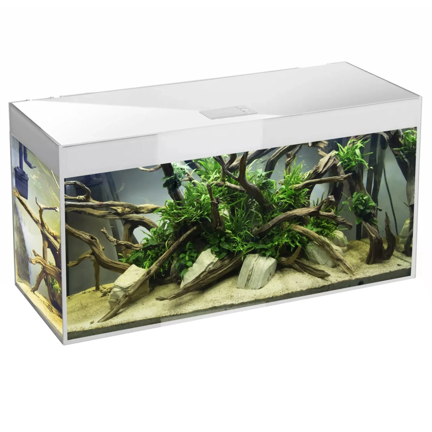 AQUAEL Glossy 120 LED 2.0 Blanc Laqué Aquarium 120 Cm, Volume 260 L Et éclairage Leds 4 AQUAEL Glossy 120 LED 2.0 Blanc Laqué Aquarium 120 Cm, Volume 260 L Et éclairage Leds – Image 2