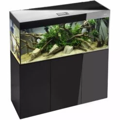 AQUAEL Glossy 150 LED 2.0 Noir Laqué Aquarium 150 Cm, Volume 405 L Et éclairage Leds
