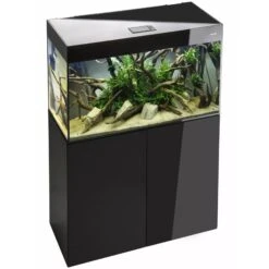 AQUAEL Glossy 80 LED 2.0 Noir Laqué Aquarium 80 Cm, Volume 125 L Et éclairage Leds