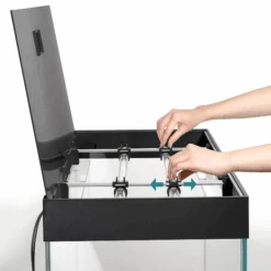 AQUAEL Opti Set 200 Noir Aquarium 101 Cm Et 200 L De Volume Avec Verre Optique Et éclairage Leds -Poissons Aquariums Magasin aquael opti set 125 noir aquarium 81 cm et 125 l de volume avec verre optique et eclairage leds 3 1