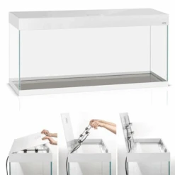 AQUAEL Opti Set 240 Blanc Aquarium 121 Cm Et 240 L De Volume Avec Verre Optique Et éclairage Leds -Poissons Aquariums Magasin aquael opti set 240 blanc aquarium 121 cm et 240 l de volume avec verre optique et eclairage leds 2