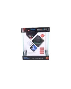AQUAVIE AquaFluo Cube 10 L Aquarium Nu Dimensions 20 X 20 X 25 Cm Avec Silicone Fluorescent Vert