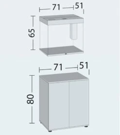 Aquarium JUWEL Lido 200 LED 71 X 51 X 65 Cm 200L - Gris, Blanc, Noir Ou Chêne Clair, Avec Ou Sans Meuble SBX -Poissons Aquariums Magasin aquarium juwel lido 200 led dimensions