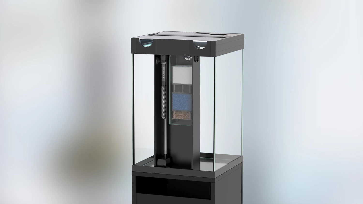 AQUATLANTIS Aqua Tower 96 LED Noir Aquarium équipé 97 L Avec Meuble Une Porte - Dimension : 39,9 X 40,1 X 60,7 Cm 6 AQUATLANTIS Aqua Tower 96 LED Noir Aquarium équipé 97 L Avec Meuble Une Porte - Dimension : 39,9 X 40,1 X 60,7 Cm – Image 4