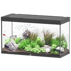 AQUATLANTIS Sublime Pro LED 2.0 120 X 50 X 70 Cm Noir Haute Brillance Aquarium équipé 400 L
