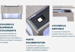 AQUATLANTIS AquaTable Noir 100 X 63 Cm Aquarium 177 L Type Table Basse Tout équipé -Poissons Aquariums Magasin aquatlantis aquatable noir 100 x 63 cm aquarium 177 l type table basse tout equipe 9