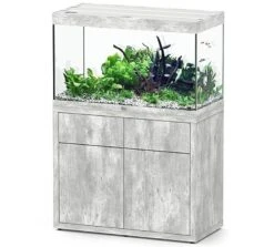 AQUATLANTIS Combinaison Sublime Pro LED 2.0 100 X 50 X 60 Cm Béton Aquarium 300 L Avec Meuble