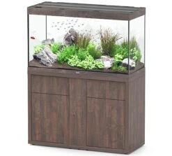 AQUATLANTIS Combinaison Sublime Pro LED 2.0 120 X 50 X 70 Cm Chêne Sauvage Brun Aquarium 400 L Avec Meuble