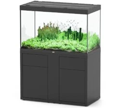 AQUATLANTIS Combinaison Sublime Pro LED 2.0 120 X 60 X 75 Cm Noir Haute Brillance Aquarium 517 L Avec Meuble
