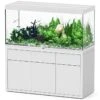 AQUATLANTIS Combinaison Sublime Pro LED 2.0 150 X 60 X 75 Cm Blanc Haute Brillance Aquarium 648 L Avec Meuble