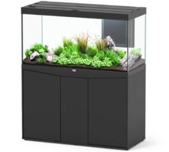 AQUATLANTIS Combinaison Volga 350 Noir Aquarium équipé 427 L Avec Meuble Inclus