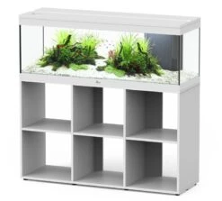 AQUATLANTIS Prestige 120 LED Blanc Aquarium équipé 217 L Avec Meuble Standard - Dimensions : 120 X 40 X 45 Cm