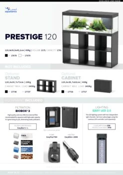AQUATLANTIS Prestige 120 LED Noir Aquarium équipé 217 L Avec Meuble Standard - Dimensions : 120 X 40 X 45 Cm -Poissons Aquariums Magasin aquatlantis prestige 120 led fiche technique page 0001 3