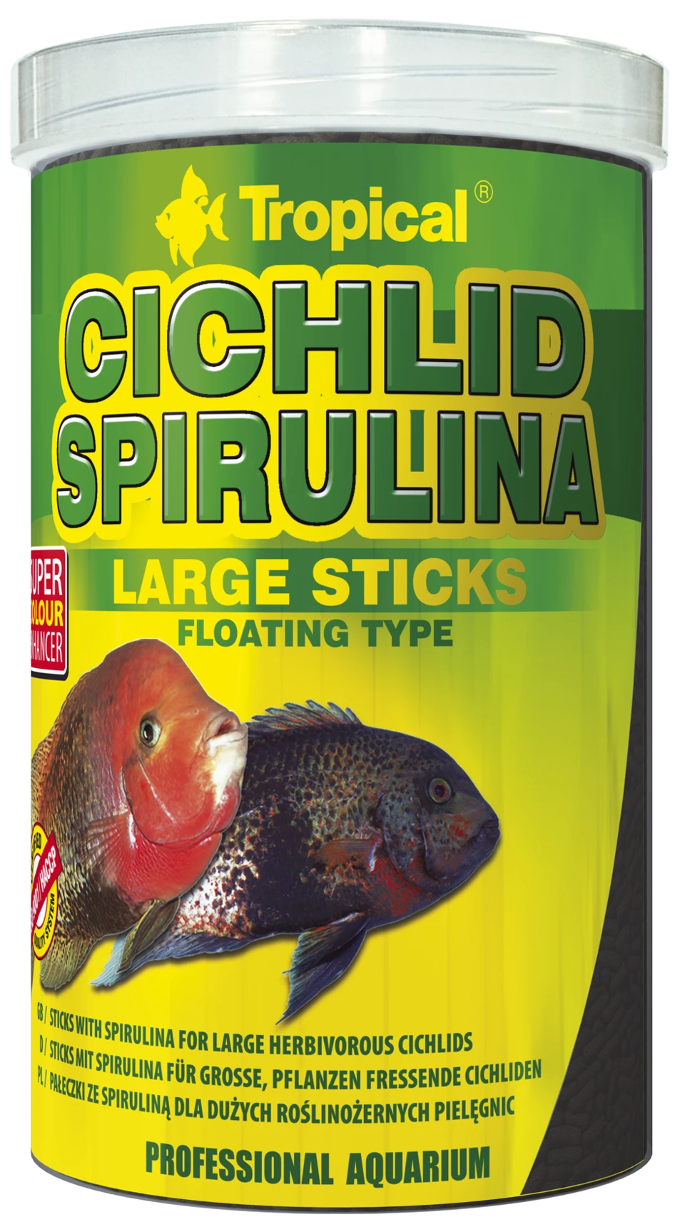 TROPICAL Cichlid Spirulina Large Sticks 10L Bâtonnets Végétaux Pour Cichlidés De Grande Taille, Avec Spirulina 3 TROPICAL Cichlid Spirulina Large Sticks 10L Bâtonnets Végétaux Pour Cichlidés De Grande Taille, Avec Spirulina