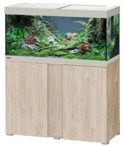 EHEIM Vivaline LED 180 L Ensemble Aquarium 100 Cm Avec Meuble Pin, éclairage LEDs, Chauffage Et Filtre Interne BioPower 200