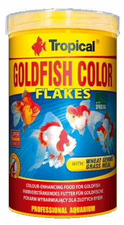 TROPICAL Goldfish Color 250ml Nourriture De Base, Rehaussant La Couleur, Pour Poissons Rouges Et Jeunes Koi