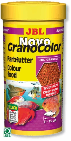 JBL NovoGranoColor Recharge 250 Ml Granulés Pour Petits Poissons D'ornement