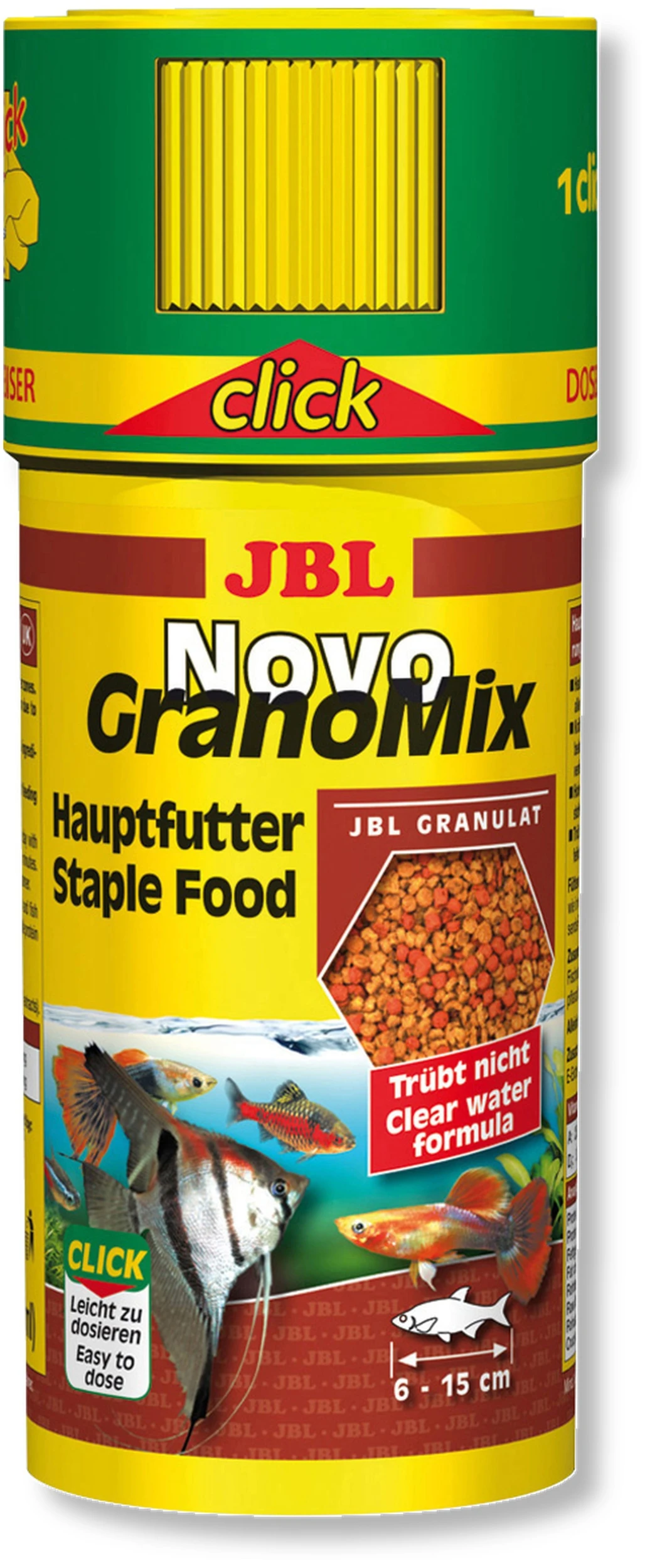 JBL NovoGranoMix Click 250 Ml Granulés Pour Petits Poissons D'aquarium D'ornement Avec Doseur 3 JBL NovoGranoMix Click 250 Ml Granulés Pour Petits Poissons D'aquarium D'ornement Avec Doseur