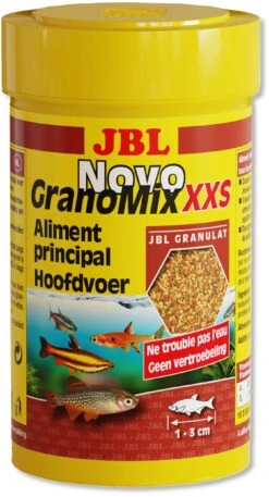JBL NovoGranoMix XXS 100 Ml Nourriture En Granulés Pour Petits Poissons D'aquarium De 1 à 3 Cm