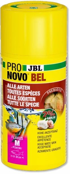 JBL ProNovo Bel Flakes M 100 Ml Nourriture De Base En Flocons Pour Tous Poissons D'aquarium De 8 à 20 Cm