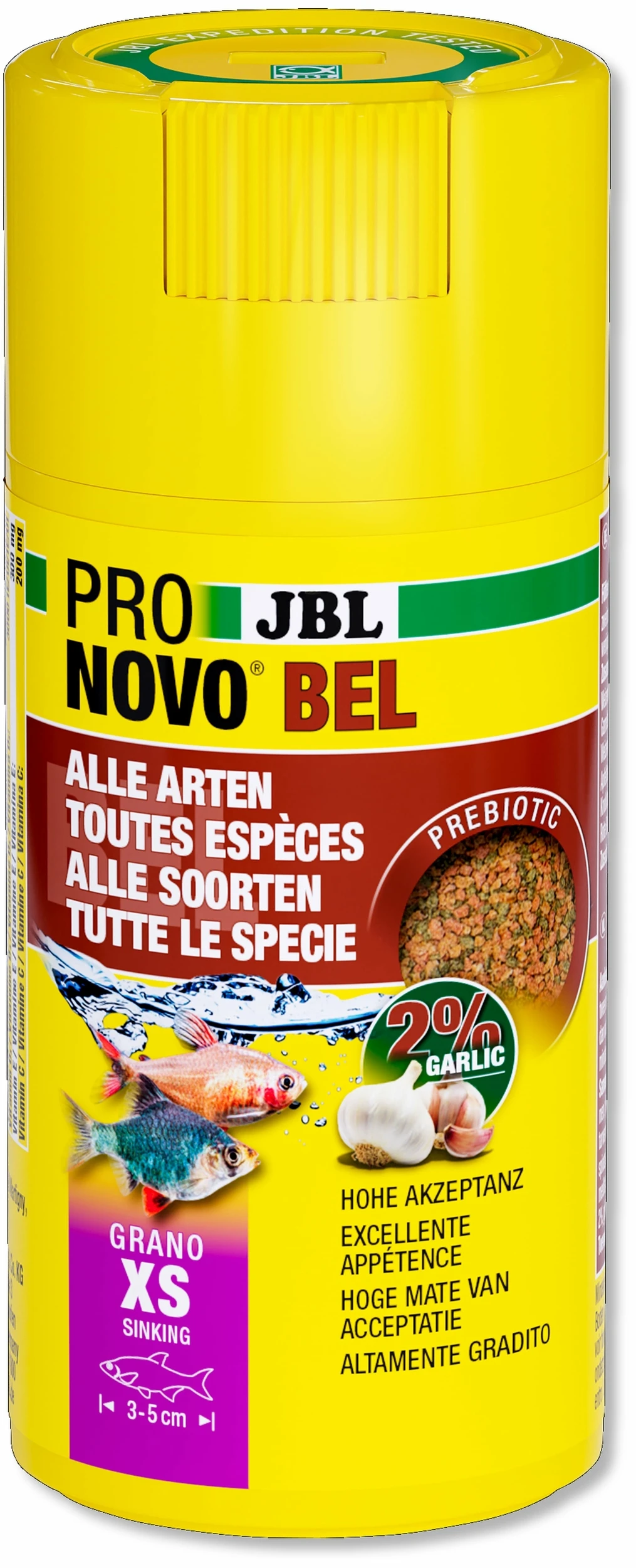 JBL ProNovo Bel Grano XS 100 Ml Click Nourriture De Base En Granulés Pour Tous Poissons D'aquarium De 3 à 5 Cm 3 JBL ProNovo Bel Grano XS 100 Ml Click Nourriture De Base En Granulés Pour Tous Poissons D'aquarium De 3 à 5 Cm