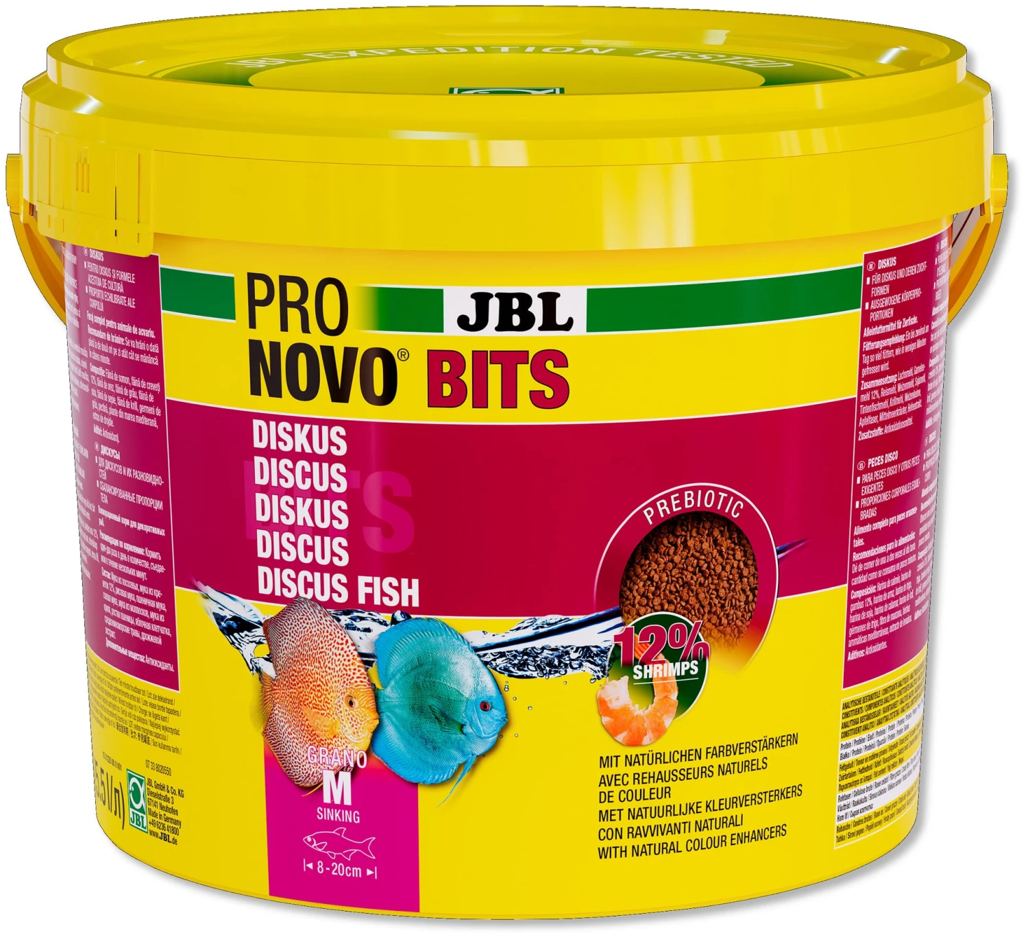 JBL ProNovo Bits Grano M 5,5 L Nourriture En Granulés Pour Discus Et Autres Cichlidés D'Amérique Du Sud De 8 à 20 Cm 3 JBL ProNovo Bits Grano M 5,5 L Nourriture En Granulés Pour Discus Et Autres Cichlidés D'Amérique Du Sud De 8 à 20 Cm