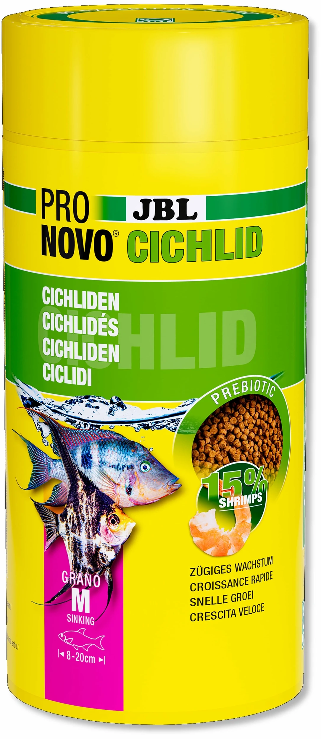 JBL ProNovo Cichlid Grano M 1000 Ml Nourriture En Granulés Pour Cichlidés Moyens De 8 à 20 Cm 3 JBL ProNovo Cichlid Grano M 1000 Ml Nourriture En Granulés Pour Cichlidés Moyens De 8 à 20 Cm