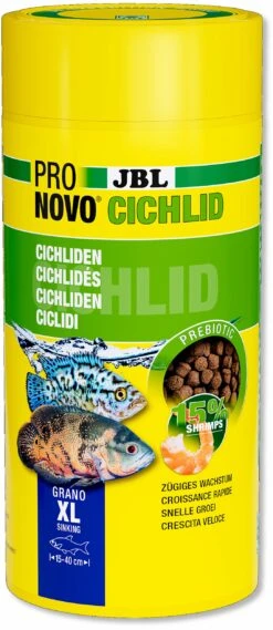 JBL ProNovo Cichlid Grano XL 1000 Ml Nourriture En Granulés Pour Grands Cichlidés De 15 à 40 Cm