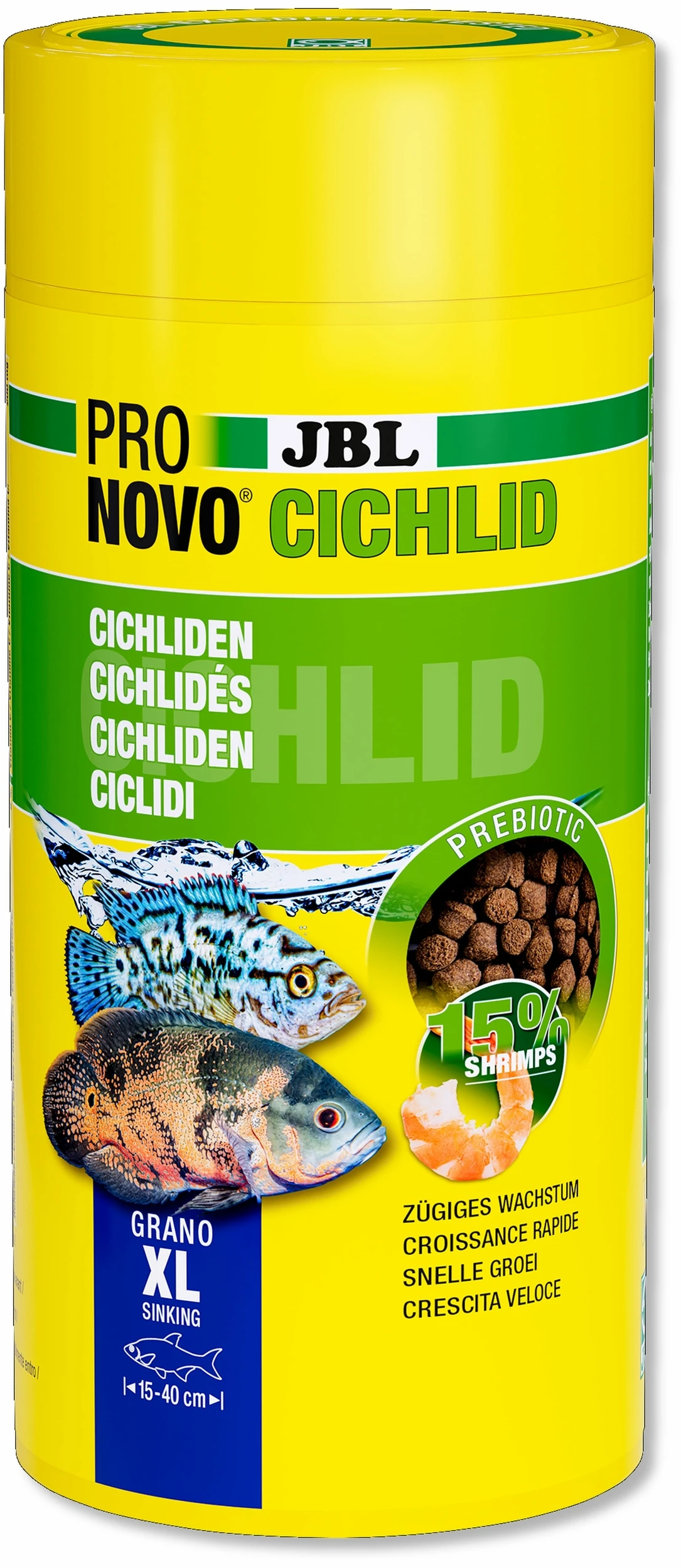 JBL ProNovo Cichlid Grano XL 1000 Ml Nourriture En Granulés Pour Grands Cichlidés De 15 à 40 Cm 3 JBL ProNovo Cichlid Grano XL 1000 Ml Nourriture En Granulés Pour Grands Cichlidés De 15 à 40 Cm