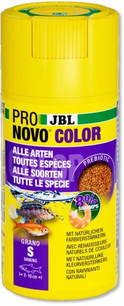 JBL ProNovo Color Grano S 100 Ml Click Nourriture En Granulés Rehaussant Les Couleurs Des Poissons D'aquarium De 3 à 10 Cm