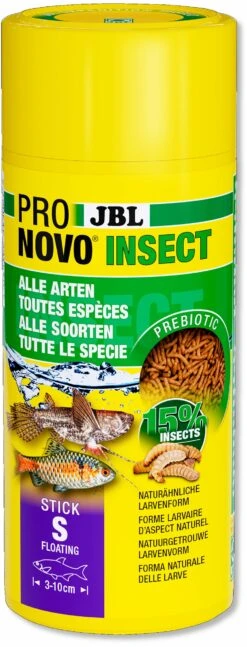 JBL ProNovo Insect Stick S 250 Ml Nourriture En Bâtonnets Pour Tous Les Poissons D'ornement De 3 à 10 Cm