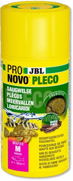 JBL ProNovo Pleco Wafer M 100 Ml Nourriture En Comprimés Avec Bois Pour Locaridés Herbivores De 1 à 20 Cm