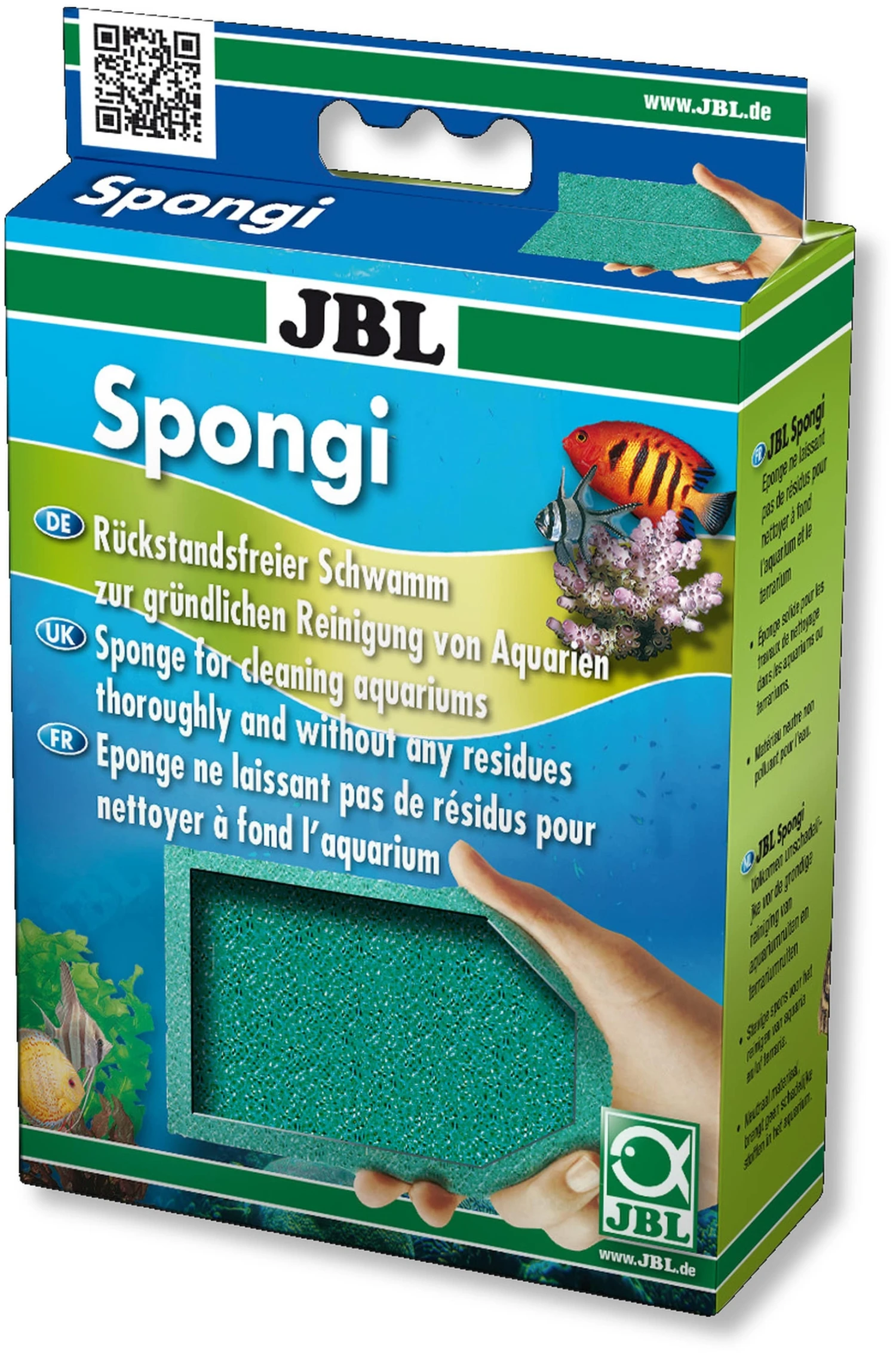 JBL Spongi éponge Pour Le Nettoyage Des Vitres D'aquariums Et Terrariums 3 JBL Spongi éponge Pour Le Nettoyage Des Vitres D'aquariums Et Terrariums