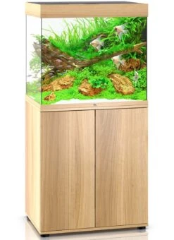 Aquarium JUWEL Lido 200 LED 71 X 51 X 65 Cm 200L - Gris, Blanc, Noir Ou Chêne Clair, Avec Ou Sans Meuble SBX -Poissons Aquariums Magasin lido 200 chene clair