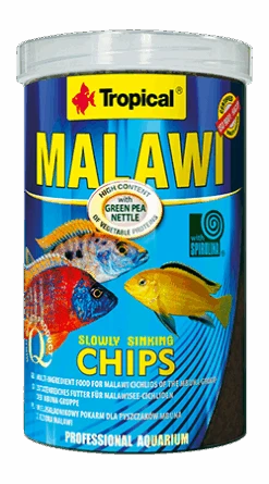 TROPICAL Malawi Chips 250 Ml Nourriture Sous Forme De Petites Chips Pour Cichlidés Malawi Et Autres Cichlidés Herbivores